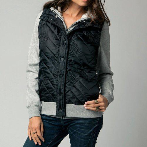 Fox racing womens feature hooded 2fer layered jacket 2013