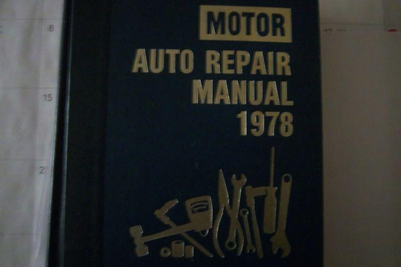 Motor auto repair manual 1978 