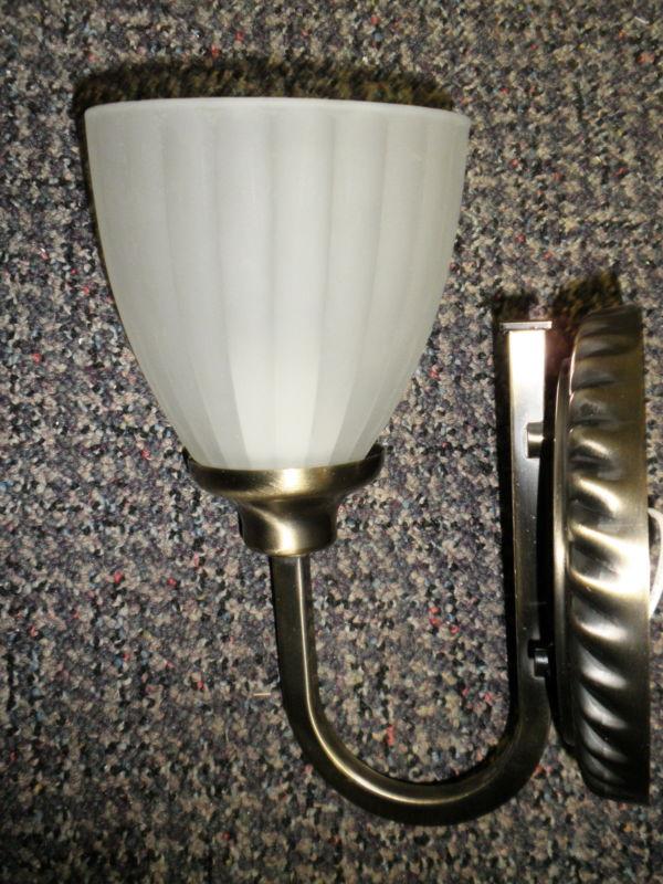 Optronics Antique Brass 12 Volt Wall Light With Gustafuson 9118 Globe #DC11BR07, US $25.00, image 2