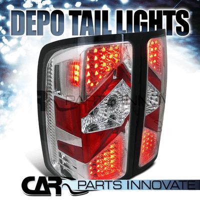 Depo 07-12 gmc sierra 1500 chrome led tail lights brake lamps