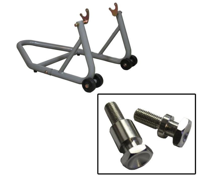 Aluminum silver rear stand aluminum 10mm bobbin bolts kawasaki zx6r 95-97