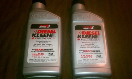 2 ea.bottles power service diesel kleen plus cetane boost 16oz 3016