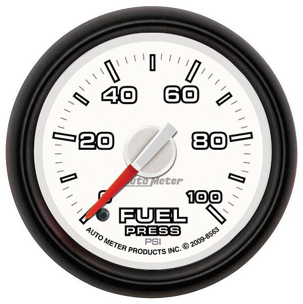 Auto meter 8563 dodge factory match 2 1/16" electric fuel press. gauge 0-100 psi