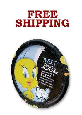New looney tunes cartoon tweety bird attitude steering wheel cover