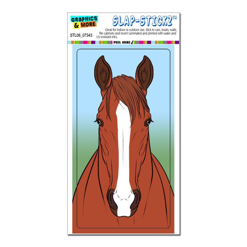 Horse chestnut with white strip - slap-stickz™ car window locker bumper sticker