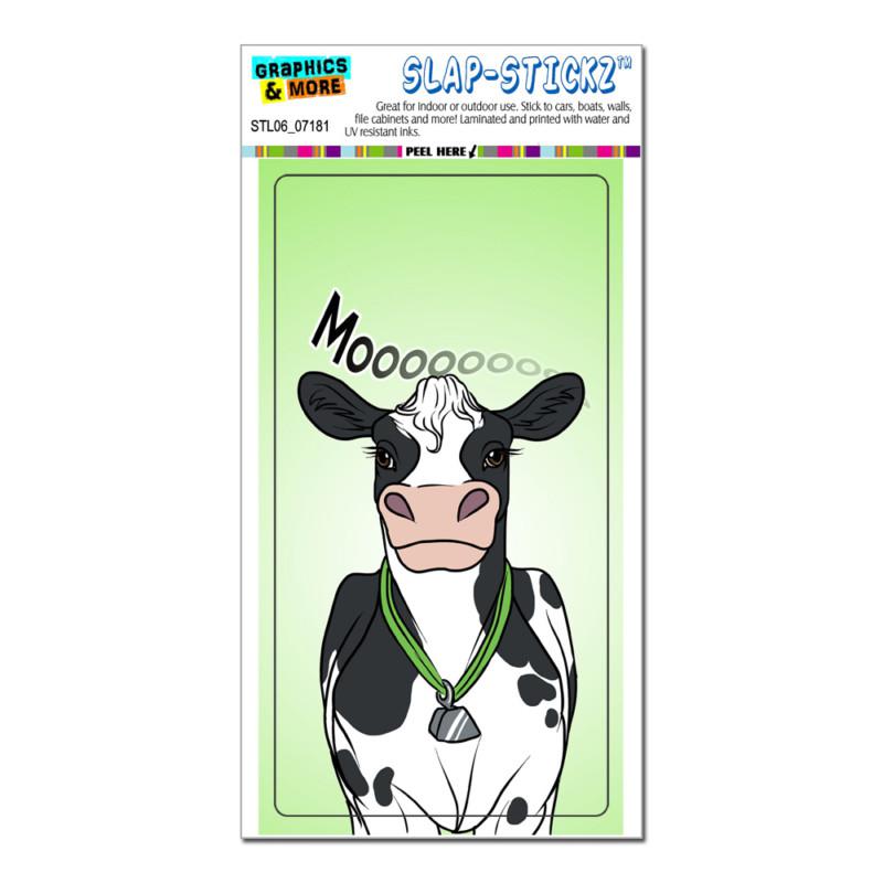 Cow - black and white cattle milk farm moo - slap-stickz™ window bumper sticker