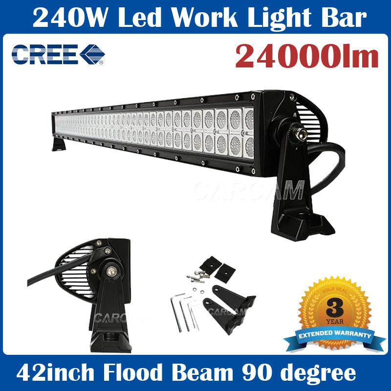42inch 24000lm 240w cree light suv atv 4x4 offroad led driving work light bar 