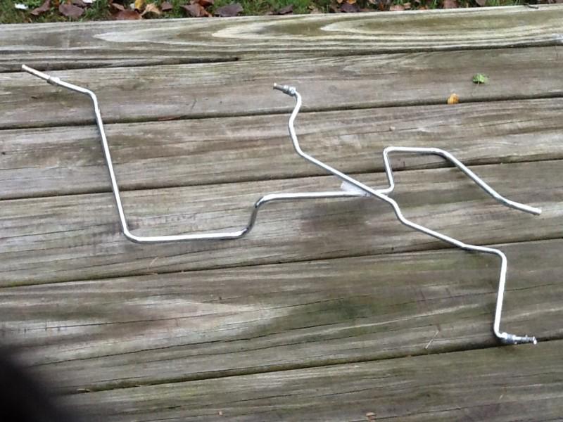 Corvair turbo 150 hp chrome 2 gas lines with chrome fittings new never used
