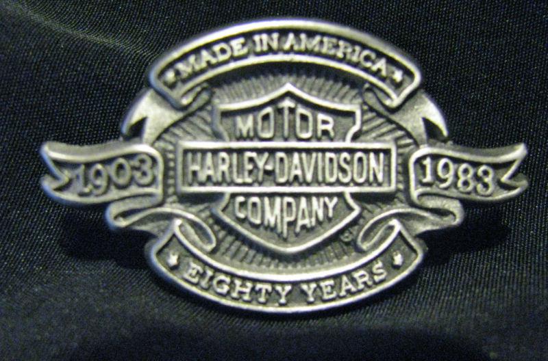 Harley-davidson motorcycles 80 years 80th anniversary jacket vest pin