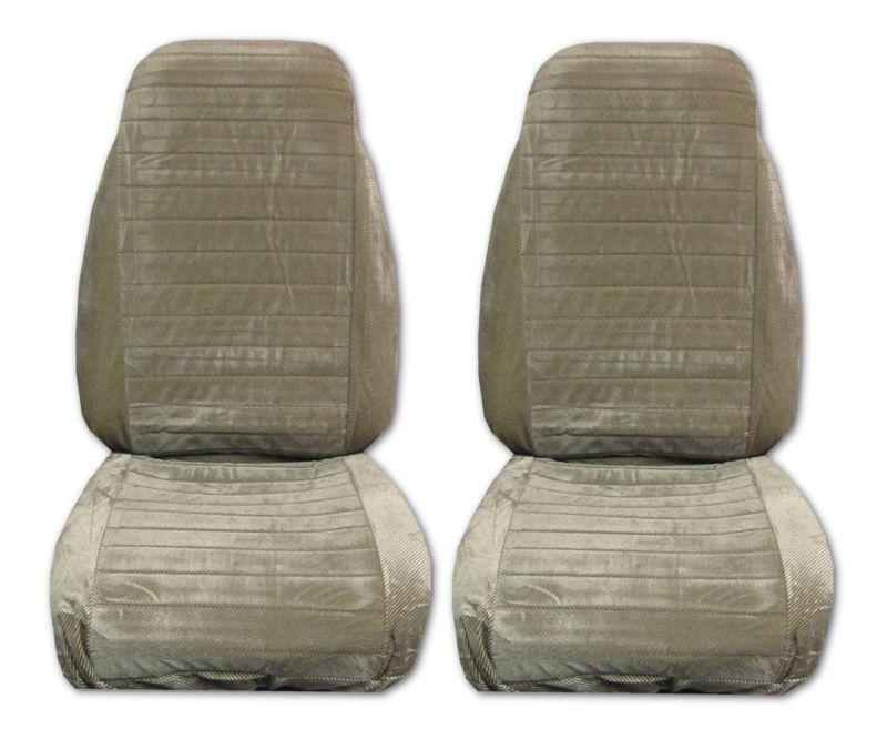 Buy Quilted Velour With Weave High Back Car Truck Seat Covers Tan Beige