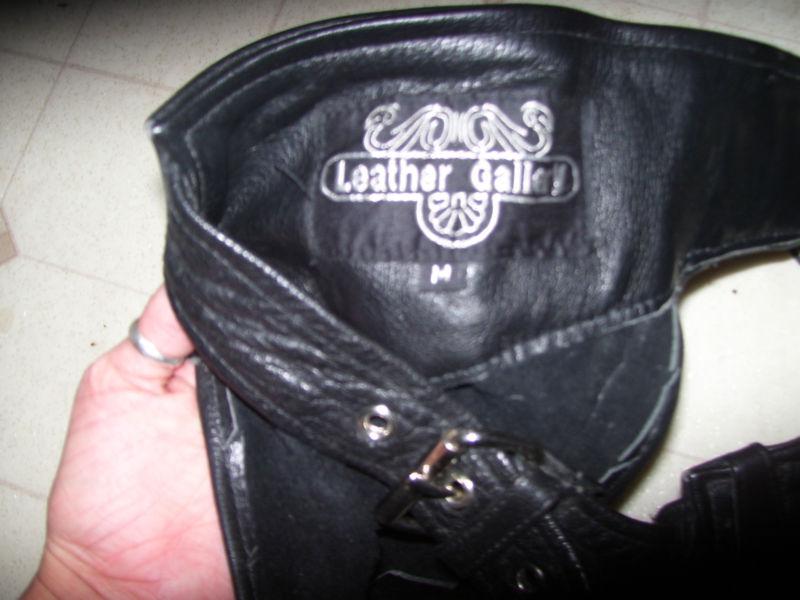 LEATHER GALLERY CHAPS SIZE M VERY NICE NWOT, US $49.99, image 3