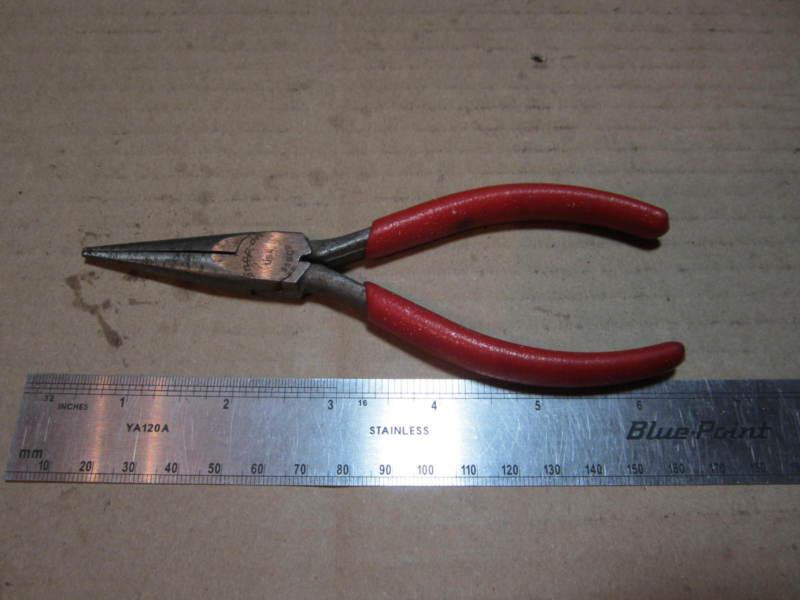 Snap-on tools 6" red handle long nose pliers