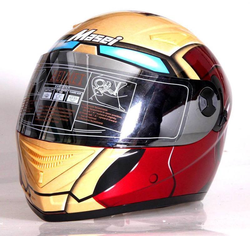 Masei 830 iron man dot ece motorcycle bike helmet red s m l xl xxl