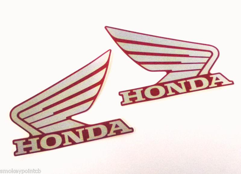 New tank emblems decals stickers genuine honda wing for cafe bobber custom e0199