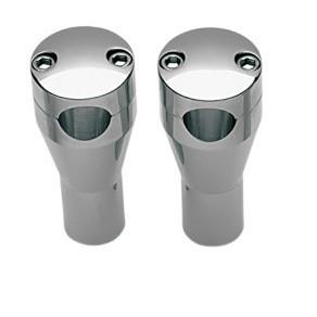 Drag specialties chrome 4" handlebar risers for harley softail sportster chopper
