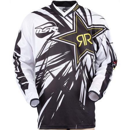 Msr m13 rockstar vented jersey white/black lg large  2013