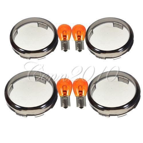 Buy Smoke Turn Signal Lenses & Amber Bulb for Harley Davidson Sportster