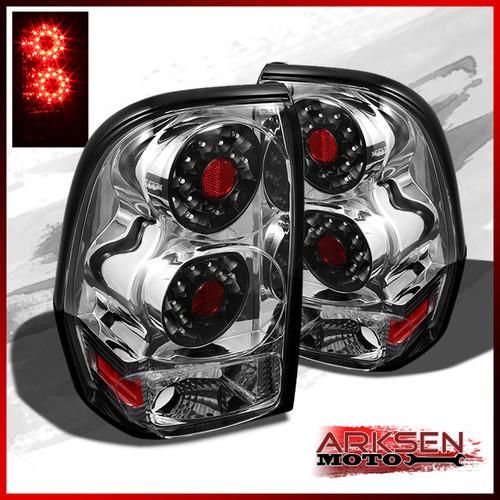02-09 chevy trail blazer chrome clear led tail lights lamps pair set left+right