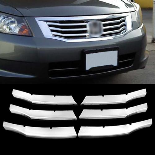 2008-2010 honda accord 4 door sedan chrome center grill trim  6pcs ex lx 