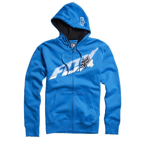 Fox racing super faster zip front fleece hoody electic blue all sizes hoodie