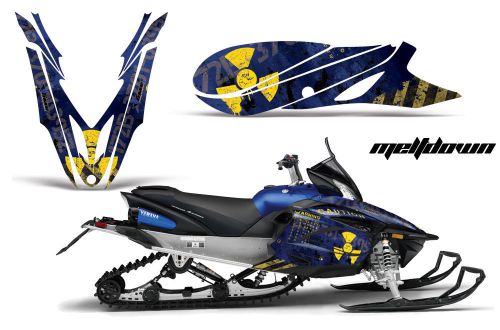 Yamaha apex graphic kit amr racing snowmobile sled wrap decal 12-13 meltdown blu