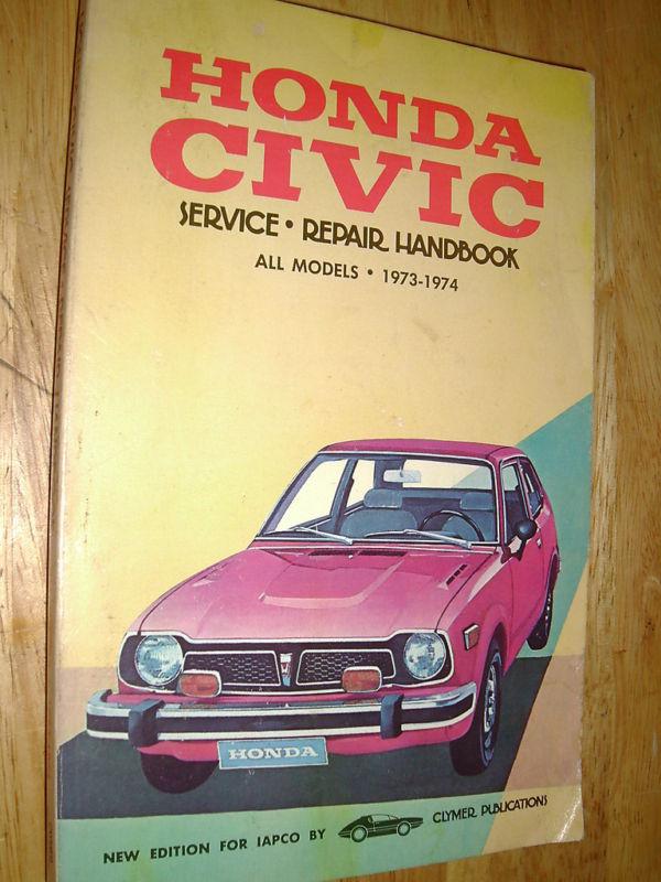 1973-1974 honda civic shop manual service book 
