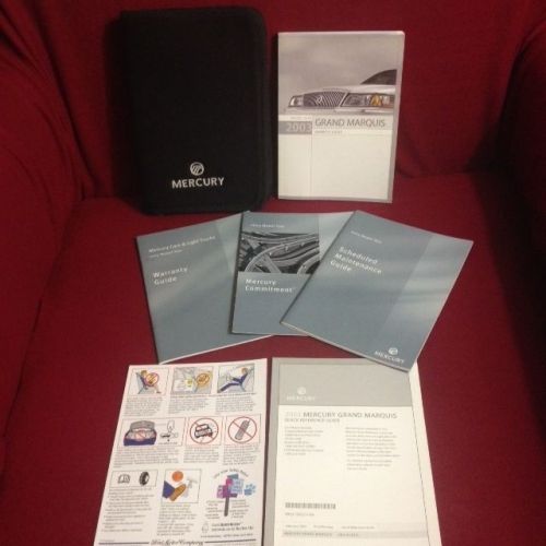 2003 mercury grand marquis owners manual with warranty guide and case