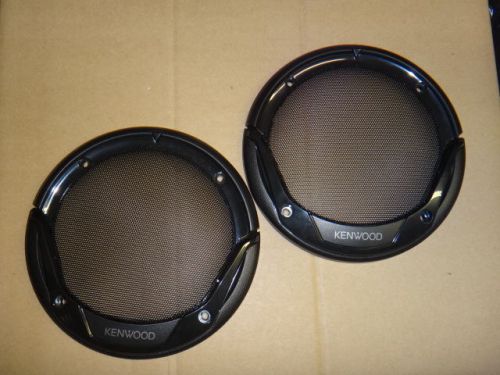 Kenwood speaker grill covers 6.5  6 1/2&#034; black  new  speakers 2- grills only