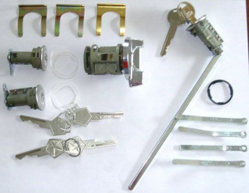 Ignition/door/trunk lock set 1972 dodge challenger charger standard key mopar