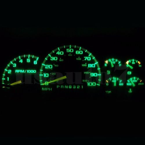 Dash cluster gauge green smd leds lights kit fits 95-98 chevy c1500 k1500 trucks