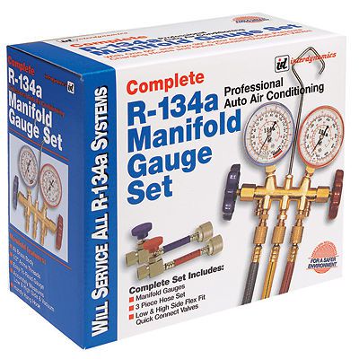 Complete r134 r-134 manifold gauge and hose set new!!!