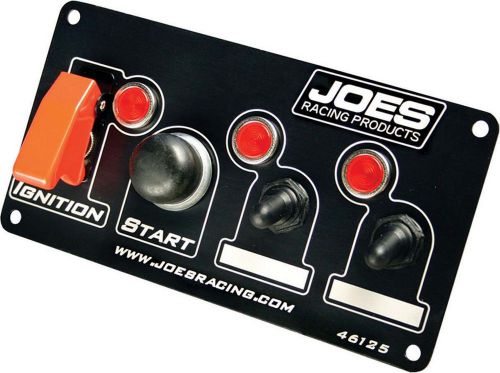 Joes black/white 6-5/8 x 3-1/2 in dash mount switch panel p/n 46125