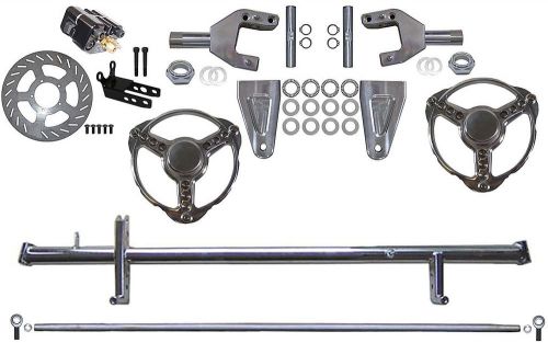 Micro sprint front axle kit,hubs,spindles,arms,rod,w/ left front brake,3 spoke