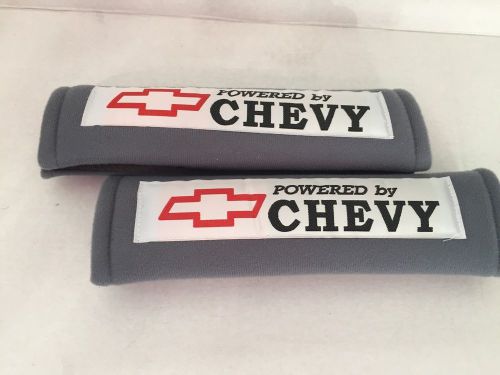 Gray seat belt cover shoulder pads in 2 pcs-chev