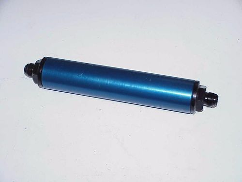 New blue aluminum 12" fuel filter -10 an fittings with paper element for gas