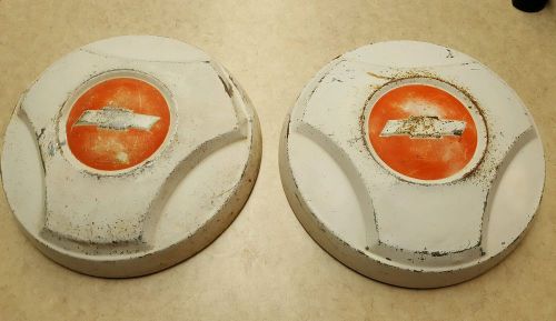 1960's 1970's chevy 1/2 ton pickup truck van painted dog dish hubcaps caps