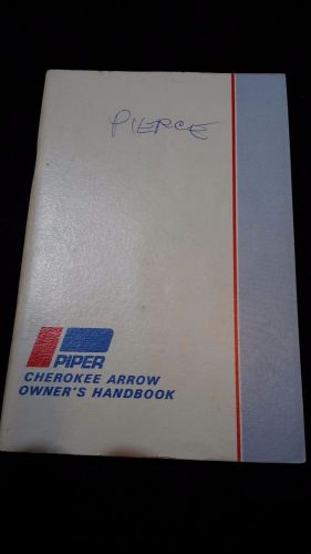 Vintage piper cherokee arrow owner&#039;s handbook aviation