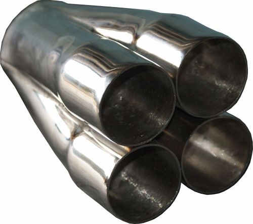 4 - 1 stainless steel merge collector 4 x 2 1/4&#034; id in 3&#034; out high performance