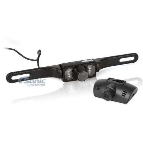 Crimestopper dr-115 hd dvr dash cam system + sv-5130.ir rearview backup camera