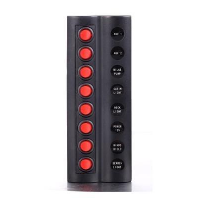12v 8 gang led switch panel + circuit breakers boat/caravan/marine