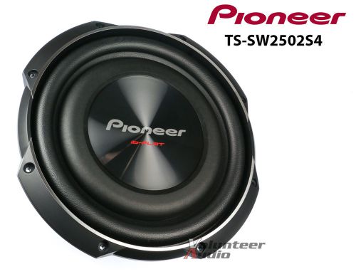Pioneer 10" shallow mount subwoofer 4-ohm 300w rms 1200w max ts-sw2502s4