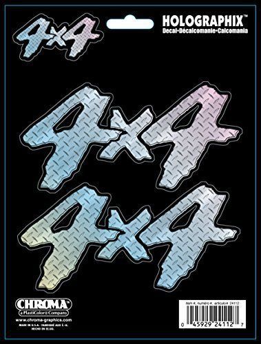 Chroma (024112) 4x4 diamond plate holographix stick onz decal