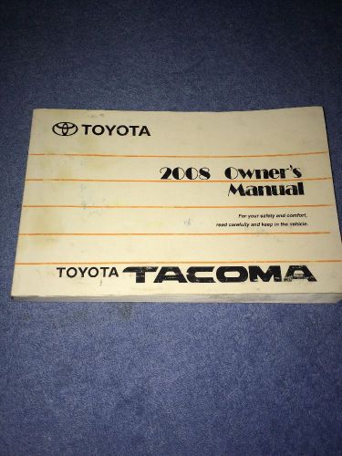 2008 toyota tacoma owner&#039;s manual only – used
