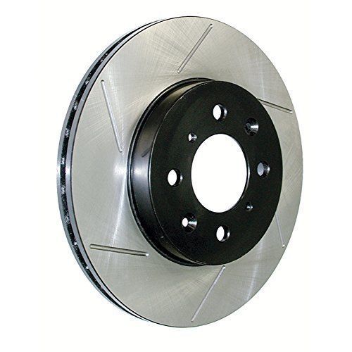 Power slot brake rotor power slot slotted silver e-coated alloy single 12647018s