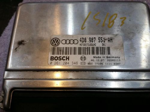 Audi audi a4 engine brain box electronic control module; 2.8l (engine id aha),