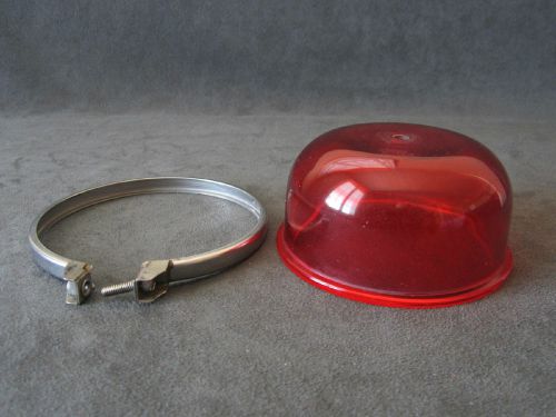 Grimes aircraft rotating beacon red replacement lens &amp; clamp ring