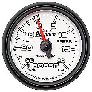 Auto meter 7507 phantom ii series gauge 2-1/16&#034; boost/vacuum mechanical
