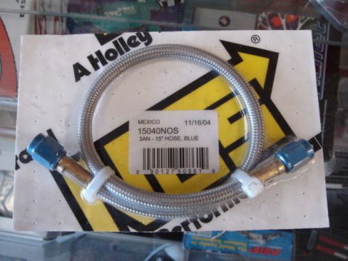 Nos 15 in. braided -3an nitrous hose line blue 15" honda civic wrx evo rsx 15040