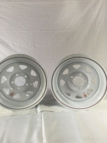 15 inch white steel dexstar trailer wheel rim 15x6 5x4.5 17-149 15" 6"