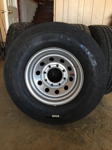 New advance st235/80d16 tire &amp; 8 lug silver mod trailer rim, load range e